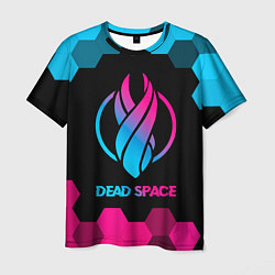 Мужская футболка Dead Space - neon gradient