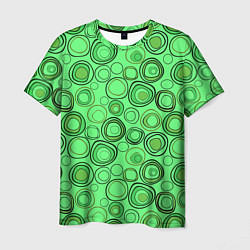 Мужская футболка Ярко-зеленый неоновый абстрактный узор
