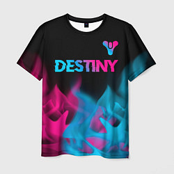 Мужская футболка Destiny - neon gradient: символ сверху