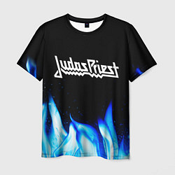 Мужская футболка Judas Priest blue fire