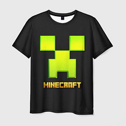 Мужская футболка Minecraft: neon logo