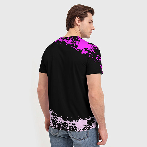 Мужская футболка 6ix9ine акула neon / 3D-принт – фото 4