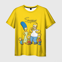 Мужская футболка Счастливые Симпсоны