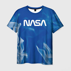 Мужская футболка Nasa - пламя