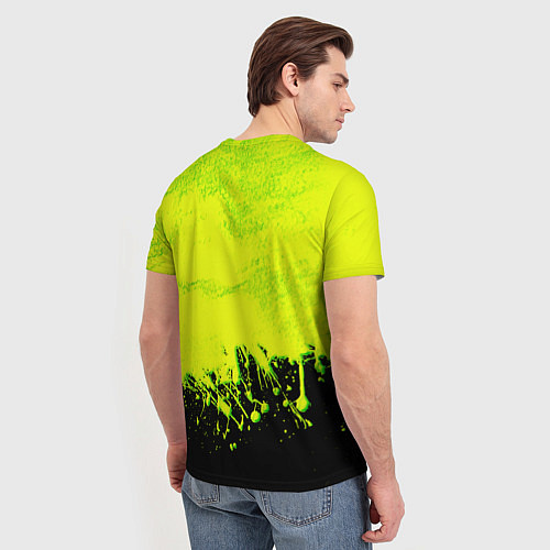 Мужская футболка Creeper neon / 3D-принт – фото 4