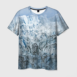 Мужская футболка Ледяные горы со снегом