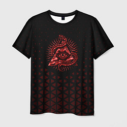 Мужская футболка Иллюминаты - красные треугольники