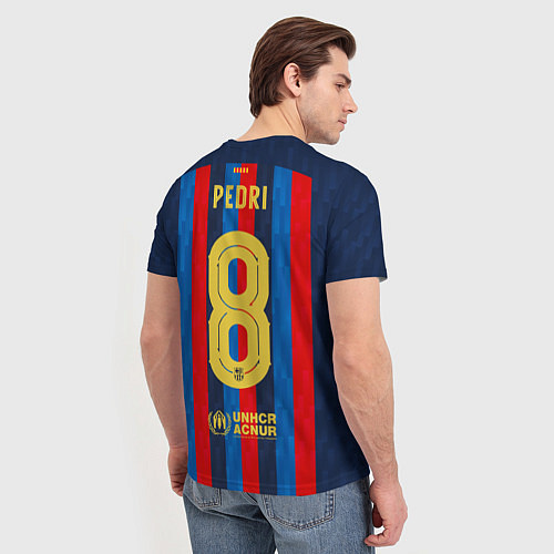 Мужская футболка Педри Барселона форма 20222023 / 3D-принт – фото 4