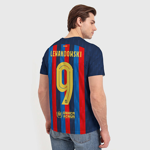 Мужская футболка Левандовский Барселона форма 20222023 / 3D-принт – фото 4