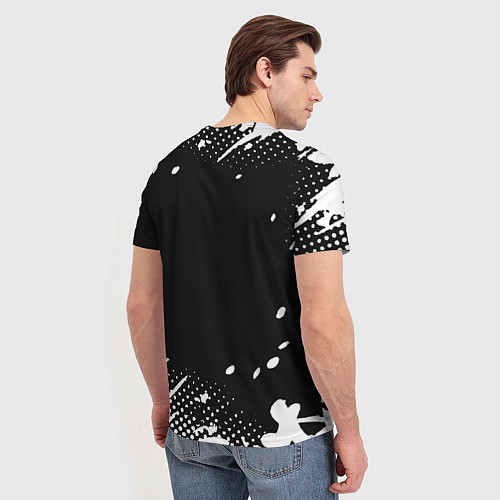 Мужская футболка Black eyed peas краска / 3D-принт – фото 4