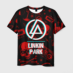 Мужская футболка Linkin Park rock glitch
