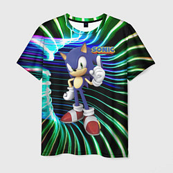 Мужская футболка Sonic - hedgehog - video game