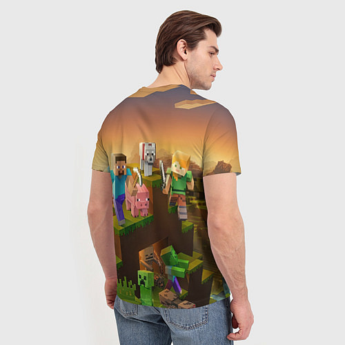 Мужская футболка Андрей Minecraft / 3D-принт – фото 4