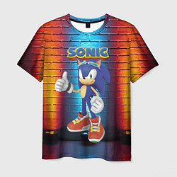 Мужская футболка Sonic - Hedgehog - Video game - жест