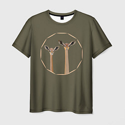 Мужская футболка Пара жирафовых газелей геренук