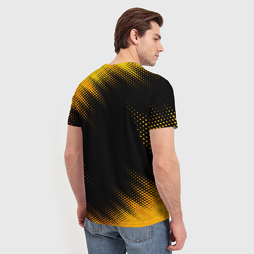 Мужская футболка Blue Exorcist - gold gradient / 3D-принт – фото 4