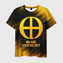 Мужская футболка Blue Exorcist - gold gradient