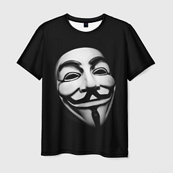 Мужская футболка Маска анонимуса - Гай Фокс
