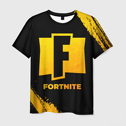 Мужская футболка Fortnite - gold gradient