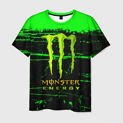 Мужская футболка Monster energy green neon