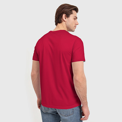 Мужская футболка Новогодний костюм Буратино Красная курточка / 3D-принт – фото 4