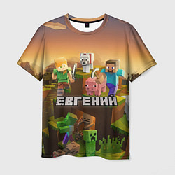 Мужская футболка Евгений Minecraft