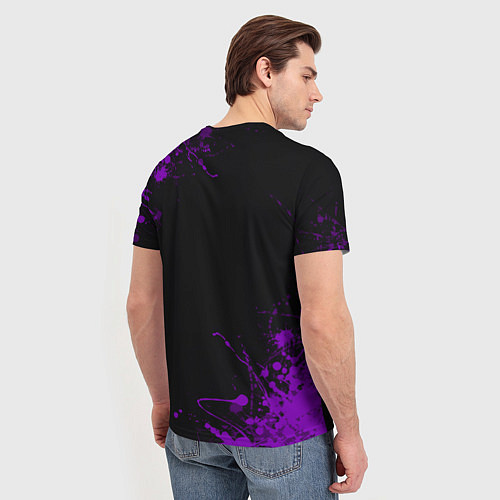Мужская футболка Blink 182 фиолетовые брызги / 3D-принт – фото 4