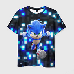 Мужская футболка Sonic neon squares