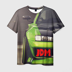Футболка мужская JDM машина зеленая тюнингованная, цвет: 3D-принт
