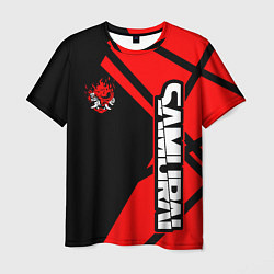 Мужская футболка Cyberpunk 2077 - Надпись Samurai