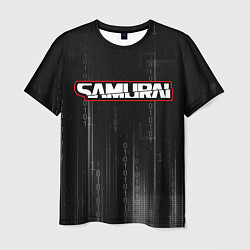 Мужская футболка Samurai - Киберпанк - Двоичный код