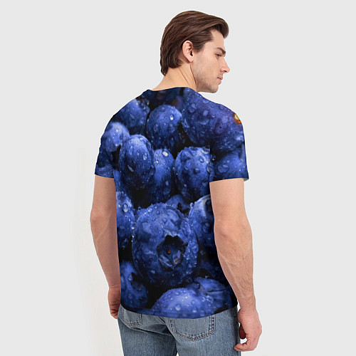 Мужская футболка Роса на чернике / 3D-принт – фото 4