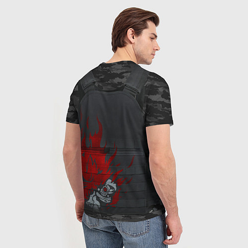 Мужская футболка Киберпанк - бронижилет - 2077 / 3D-принт – фото 4