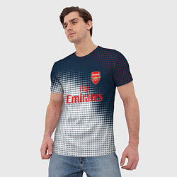 Футболка мужская Arsenal logo абстракция, цвет: 3D-принт — фото 2