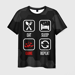 Мужская футболка Eat, sleep, Hitman, repeat