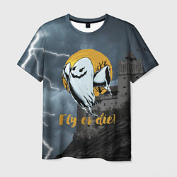 Мужская футболка Fly or die! Castle