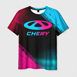 Футболка мужская Chery - neon gradient, цвет: 3D-принт