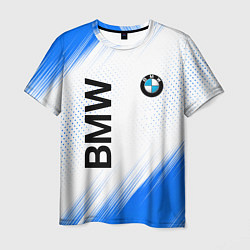 Мужская футболка Bmw синяя текстура