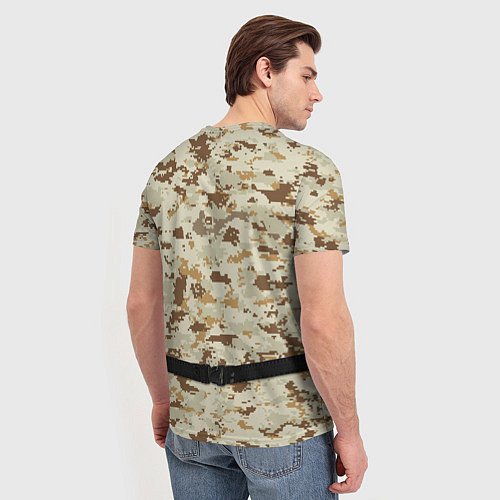 Мужская футболка Пистолет Стечкина и камуфляж / 3D-принт – фото 4