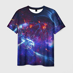 Мужская футболка Абстрактное космическое пространство