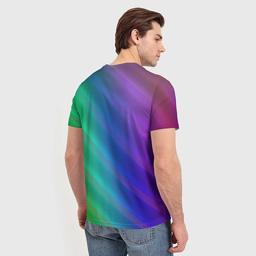 Мужская футболка Полосы всех цветов радуги / 3D-принт – фото 4