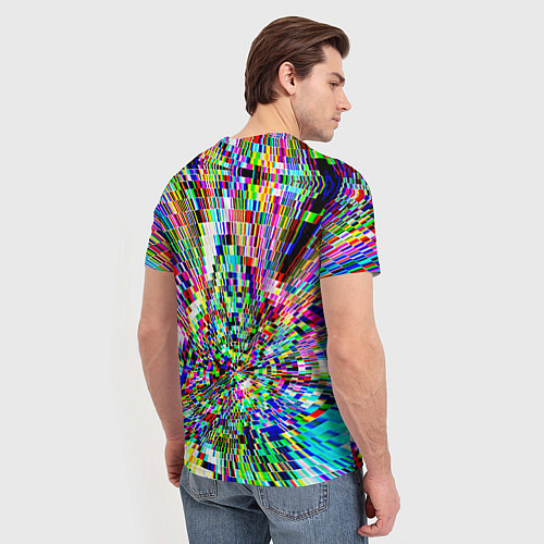 Мужская футболка Acid pixels / 3D-принт – фото 4