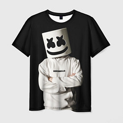 Мужская футболка Marshmello на чёрном фоне