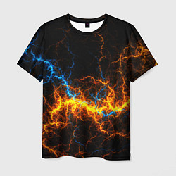 Мужская футболка Электрический рисунок