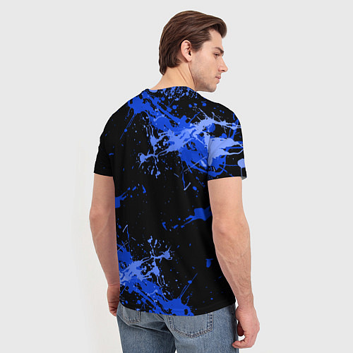 Мужская футболка Радужные друзья - Синий / 3D-принт – фото 4