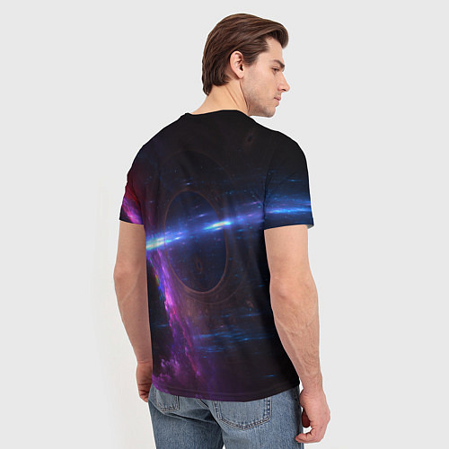 Мужская футболка Принт Deep космос / 3D-принт – фото 4