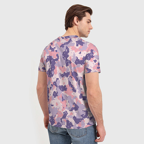 Мужская футболка Цифровой камуфляж - сине-фиолетовый / 3D-принт – фото 4