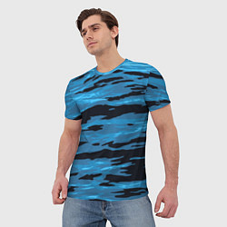 Футболка мужская Волны Камуфляж, цвет: 3D-принт — фото 2
