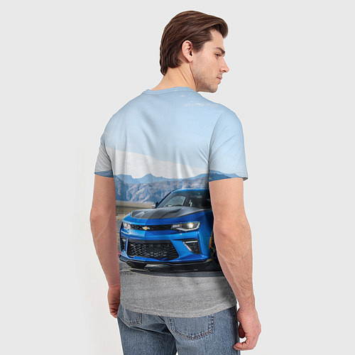 Мужская футболка Chevrolet Camaro ZL 1 - Motorsport / 3D-принт – фото 4