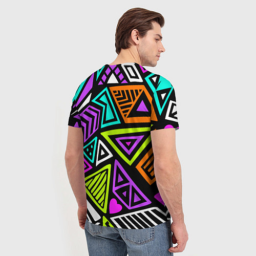 Мужская футболка Abstract geometric shapes / 3D-принт – фото 4